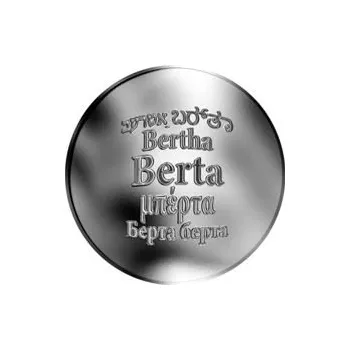 Česká jména - Berta - stříbrná medaile