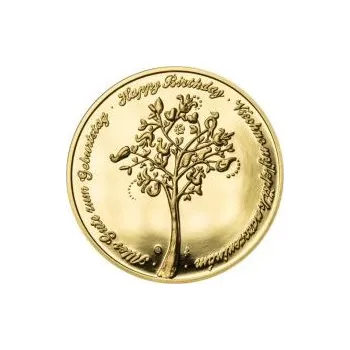 Medaile k životnímu výročí 18 let - 1 Oz zlato Proof