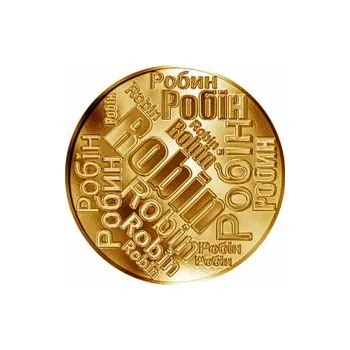 Česká jména - Robin - velká zlatá medaile 1 Oz