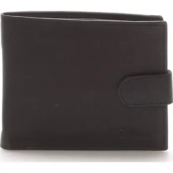 Peněženka Pánská kožená černá peněženka - Delami 9371 černá