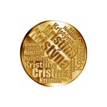 Česká jména - Kristýna - velká zlatá medaile 1 Oz