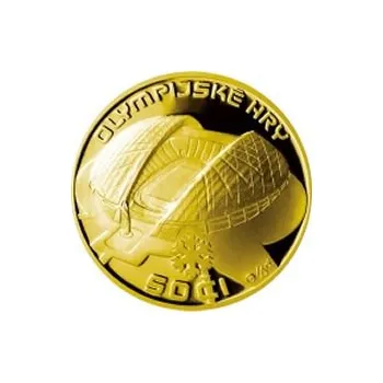 Česká mincovna Stříbrná pozlacená medaile Olympijské hry Sochi 2014 16 g