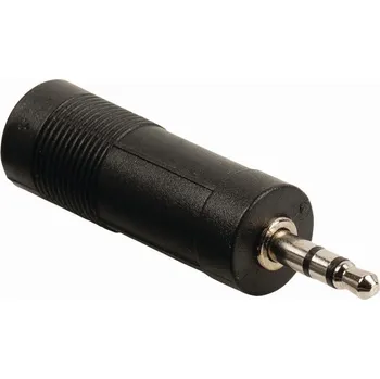 Elektrická zásuvka NEDIS Stereofonní audioadaptér | 3,5mm Zástrčka - 6,35mm Zásuvka | Černá barva