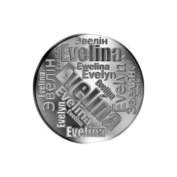 Česká jména - Evelína - velká stříbrná medaile 1 Oz