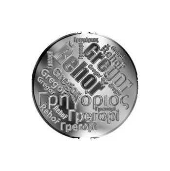 Česká jména - Řehoř - velká stříbrná medaile 1 Oz