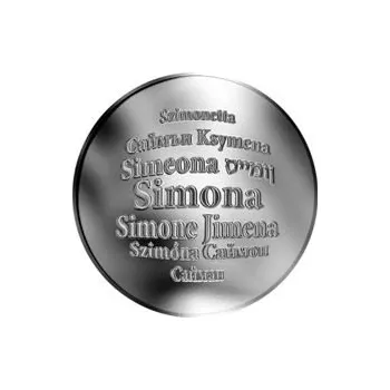 Česká jména - Simona - velká stříbrná medaile 1 Oz
