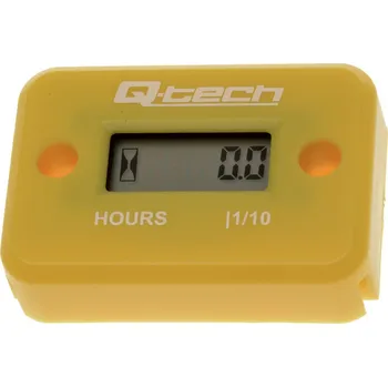 Měřič - počítadlo motohodin QTECH žlutý