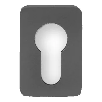 Dveřní kování M&T Rozety 33×49&nbsp;mm, TiN-C titan chrom mat, cylindrické