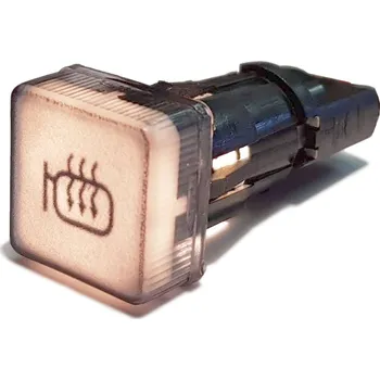 Kontrolka hranatá bílá vyhřívání zrcátek