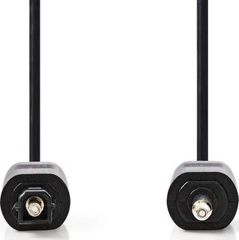 Audio kabel NEDIS Optický Audiokabel | TosLink Zástrčka - Optická Zástrčka 3,5 mm | 2 m | Černá barva