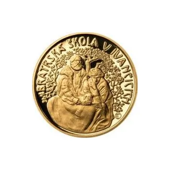 Bratrská škola v Ivančicích zlatý dukát Proof