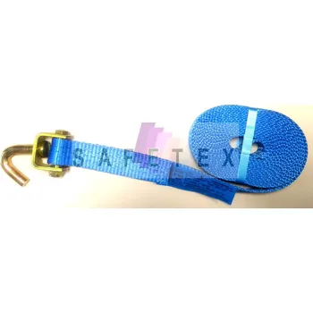 Upínací popruh upínací pás - kurta - 3000kg 35S-LE-CLH protikus k ráčně s otočným hákem, délka kompletu 1,5 m, barva modrá