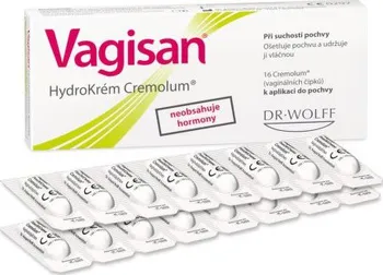 Lék na ženské potíže Vagisan HydroKrém Cremolum 16 čípků
