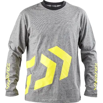 Rybářské oblečení Daiwa - Triko s dlouhým rukávem D-Vec T-Shirt LS grey/yellow M