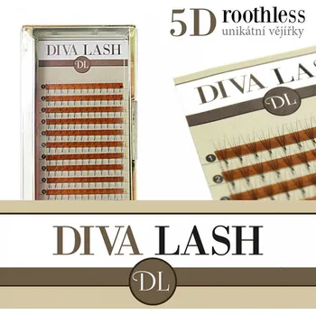 Péče o řasy a obočí Diva LASHES ROOTHLESS 5D D - 0,05 Délka řas: 13 mm
