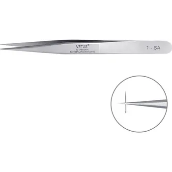 Péče o řasy a obočí BL LASHES VETUS stříbrná pinzeta 1-SA EXTRA LEHKÁ