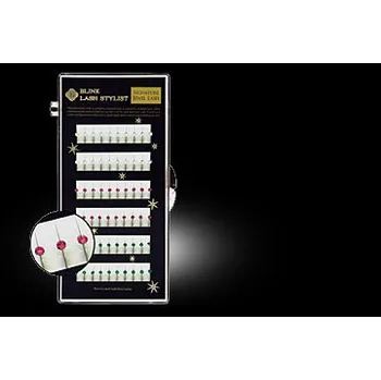 Umělé řasy BL LASHES JEWEL LASH kamínkové řasy J 0,15 Varianta: J 0,15/ 9 - modré + oranžové + fialové