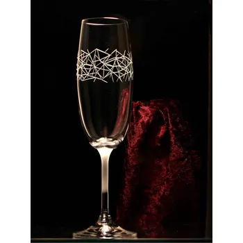 Sklenice 2x Sklenice na sekt Thun - Abstraktní motiv - 190l ml