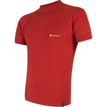 Oblečení a móda Sensor Double Face pánské triko krátký rukáv tmavě červené