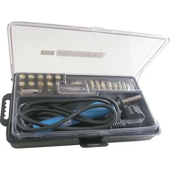 Páječka PÁJECÍ A VYPALOVACÍ PERO 30W S NÁSTAVCI, 20 HROTŮ + BOX
