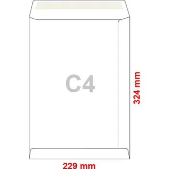 Obálka Obálky C4 229x324 mm s krycí páskou 250ks