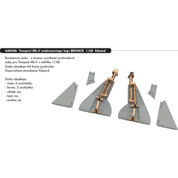 Plastikový model Eduard 1/48 Tempest Mk.V undercarriage legs BRONZE (EDUARD)