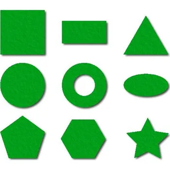 Dekorace do dětského pokoje Pelisport Geometrické tvary z filce z 3 mm filce - sada ø 5 cm