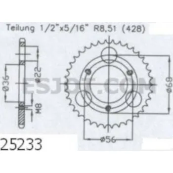 Motodíl Sifam Rozeta pro Adly 25233CZ28