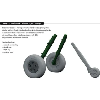 Plastikový model Eduard 1/48 Spitfire Mk.I wheels (TAMIYA)