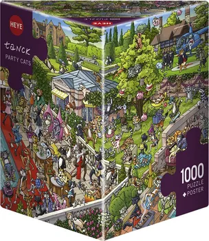 Puzzle Heye Puzzle Birgit Tanck Kočičí párty 1000 dílků