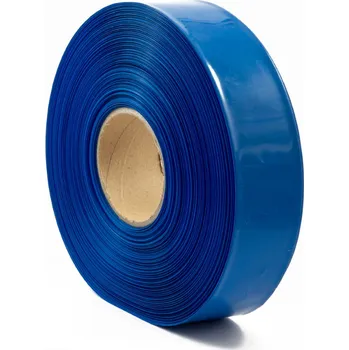 Stavební fólie Modrá smrštovací PVC fólie 2:1 šíře 57,5mm, průměr 35mm
