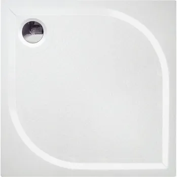 Sprchová vanička ROSS Čtvercová sprchová vanička KC80 z litého mramoru 80x80 cm s protiskluzovou úpravu