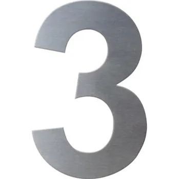 Domovní cedule DOLS DLS-C-3 - nerezová číslice 3, číslo na dům, výška 150 mm