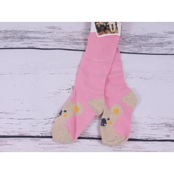 Dívčí oblečení Punčocháčky punčošky aura.via růžové se zvířátkem velikost oblečení - děti: 122/134