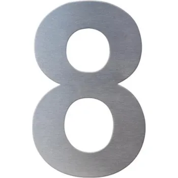 Domovní cedule DOLS DLS-C-8 - nerezová číslice 8, číslo na dům, výška 150 mm