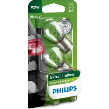 Žárovka Philips P21W, LongLife EcoVision 12498LLECOB2