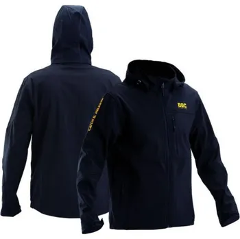 Rybářské oblečení Bunda SOFTSHELL DOC s kapucí - černá Velikost L