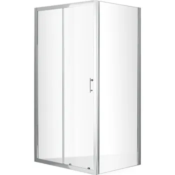 Sprchové dveře Posuvné sprchové dveře OBD2 s pevnou stěnou OBB 100 cm 80 cm