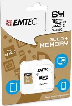 Paměťová karta Emtec microSDXC 64 GB Class 10 (3126170142276) + SD adaptér 