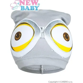 Čepice NEW BABY Jarní dětská čepička New Baby mimoň šedá Šedá 104 (3-4r)