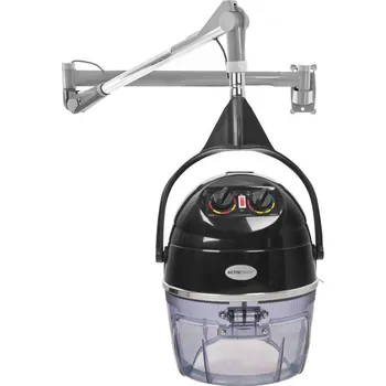 Kadeřnické křeslo Závěsná vysoušecí helma DL-301W 1 rychlostní - černá