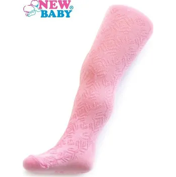 NEW BABY Dětské žakárové punčocháče New Baby růžové Růžová 128 (7-8 let)