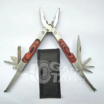 Multifunkční nůž Multifunkční nářadí a kleště ve dřevě, textilní obal