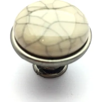 Nábytkové kování Interex TOSCA nikl patina/ popraskaný porcelán 30 mm