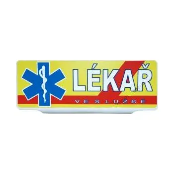 Party dekorace Nápis na stínítko LÉKAŘ VE SLUŽBĚ - barevný
