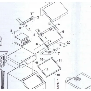 Kotel Dakon Vzpěra dveře zásobník FB2 AUTOMAT 8738127088