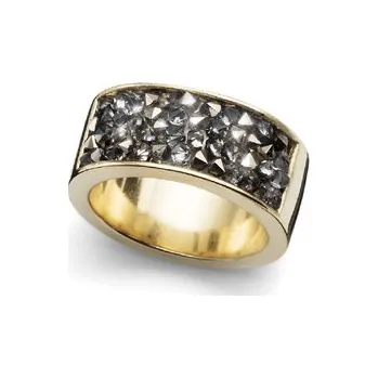 Prsten Prsten s krystaly Swarovski Oliver Weber Lucky Gold Obvod 52 mm