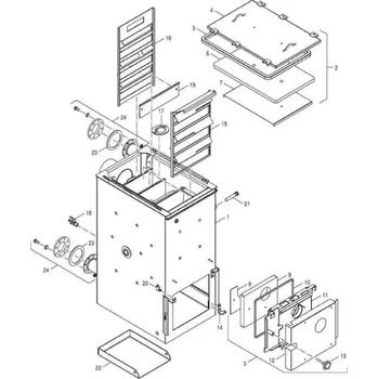 Kotel Dakon Těsnící šnůra 20x20 - DAKON DOR 5F 18 kW Pelety 8738106965