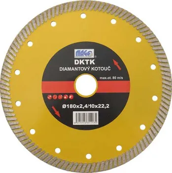 Řezný kotouč MAGG Turbo Speed DKTK180 řezný diamantový kotouč 180 x 22,2 mm