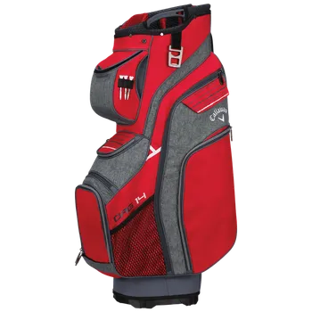 Golfový bag Callaway Organiser 14 Cart Bag 2018 Red/Titanium/White